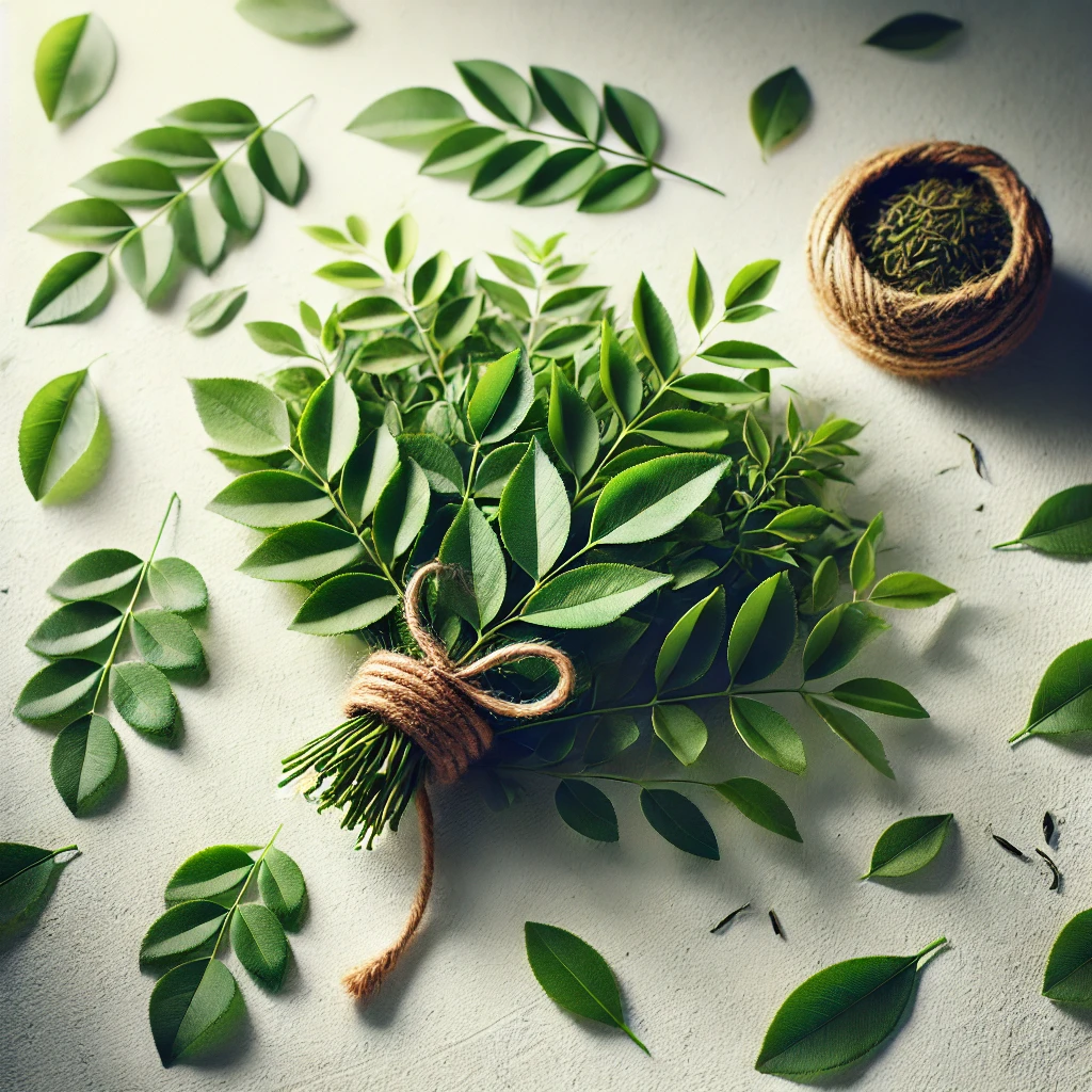 Fresh curry leaves and tea production